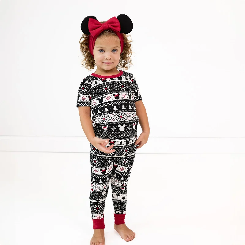 Disney Mickey Fair Isle Two-Piece Short Sleeve Pajama Set