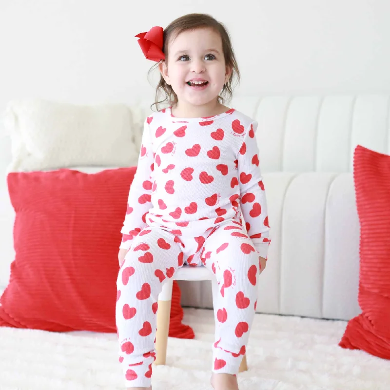 XOXO Waffle Two Piece Pajama Set