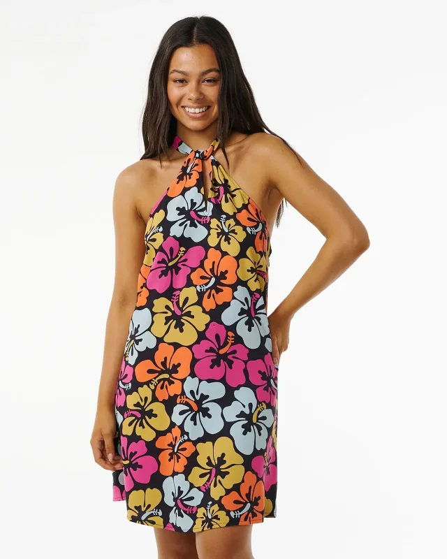 Hibiscus Heat Halter Mini Dress (Past Season)