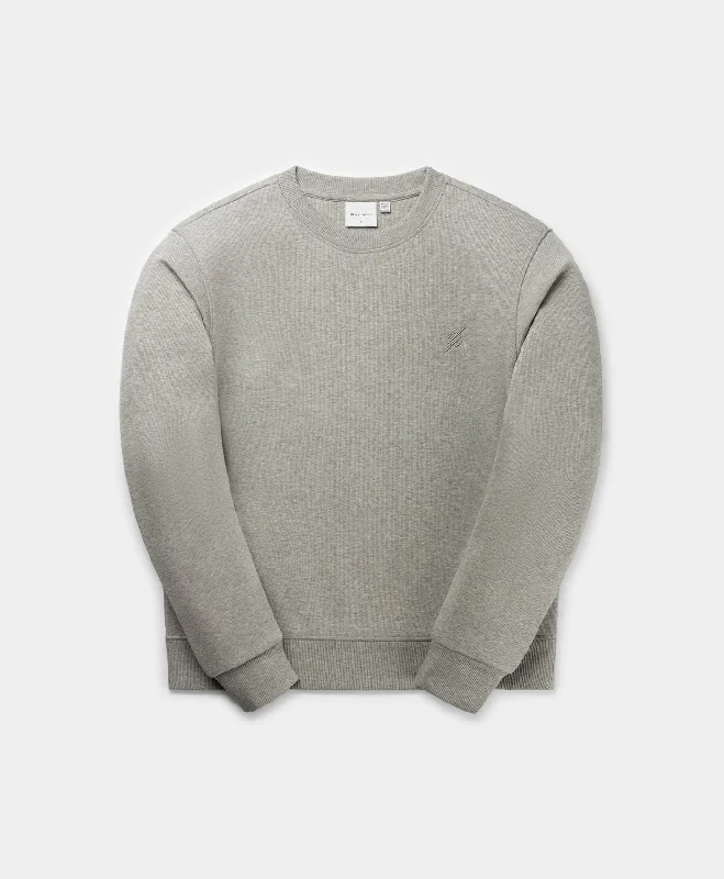 Grey Melange Mono Rib Sweater