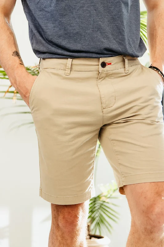 1897 Original 9" Washed Twill Shorts for Men in Khaki | 4GLL1223-KHAKI