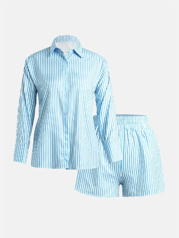 Blue Striped Comfort Set