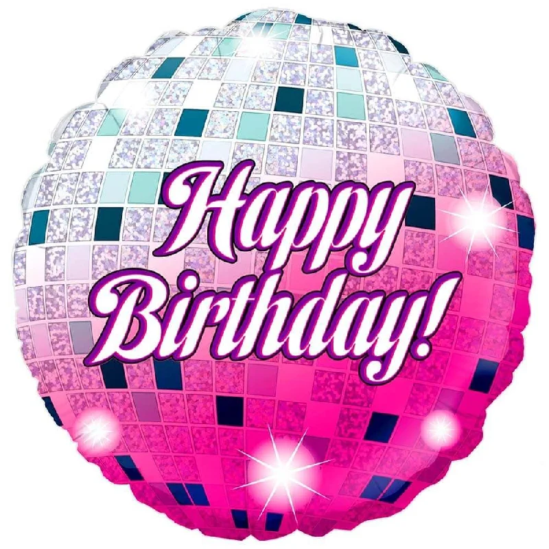 18 inch HAPPY BIRTHDAY - GLITTERBALL HOLOGRAPHIC