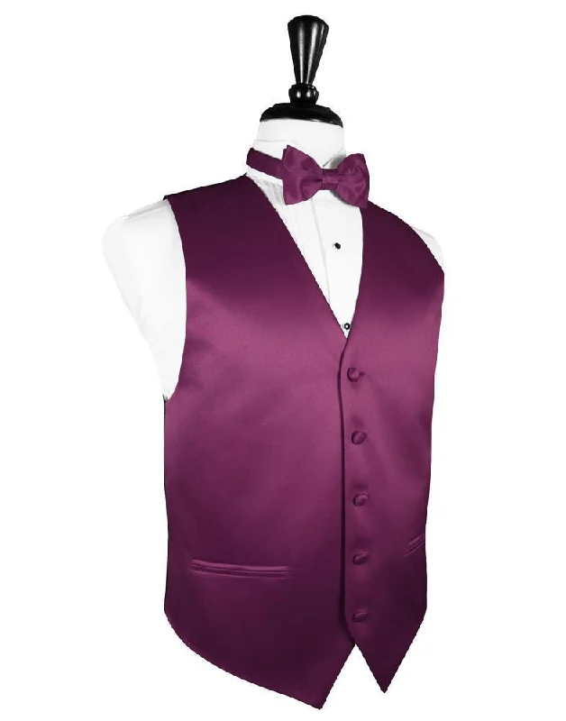 Sangria Luxury Satin Tuxedo Vest