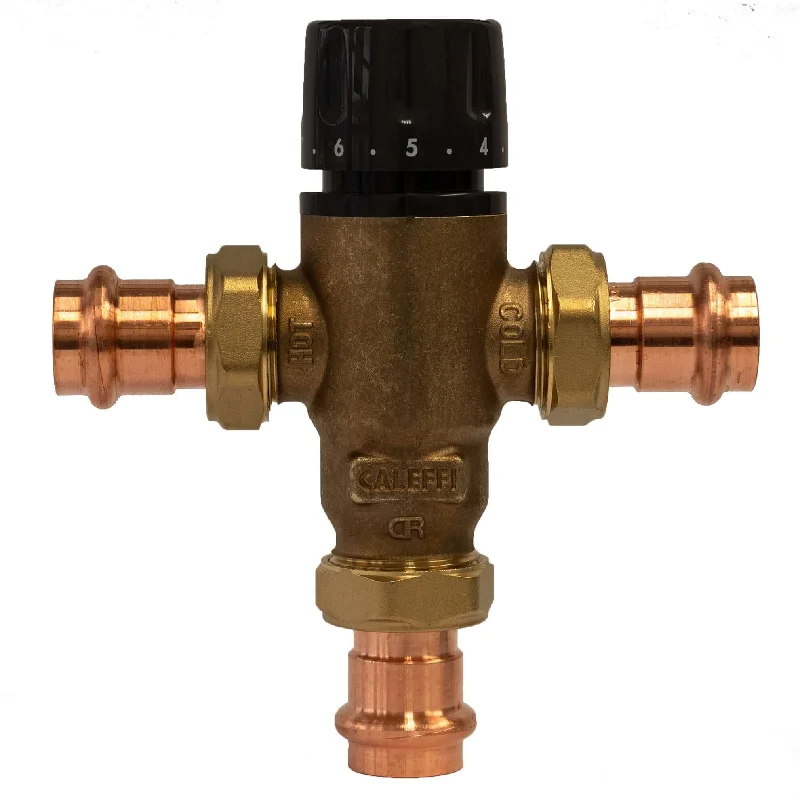 1″ MixCal Adjustable Thermostatic and Pressure Balanced Mixing Valve (press)