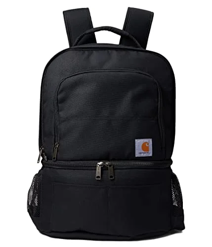 Insulated 24 Can two compartment cooler backpack - Black