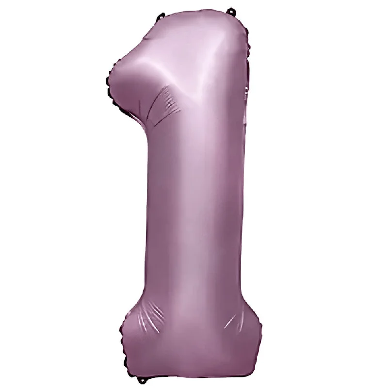 32 inch NUMBER 1 - METAL BALLOONS - PURPLE LILAC