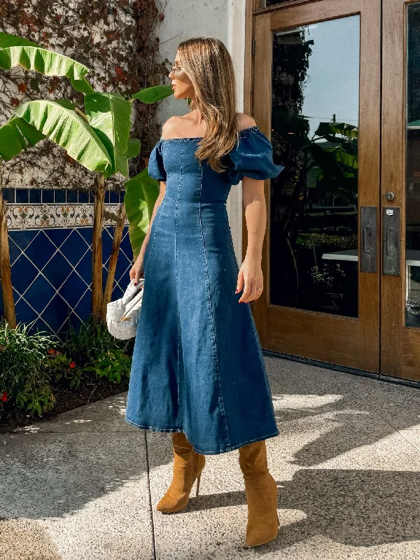 Beckett Denim Midi Dress