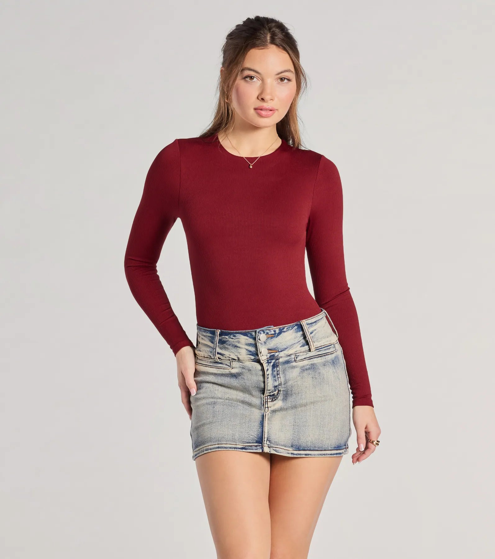 Smooth Moves Long Sleeve Crew Neck Bodysuit