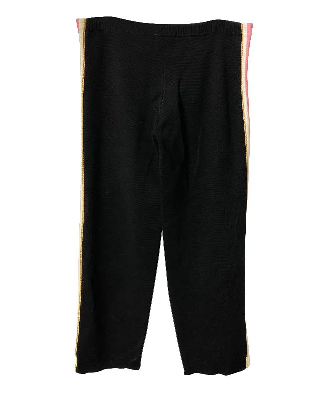 Bella Freud Wool Pants in Black Cotton