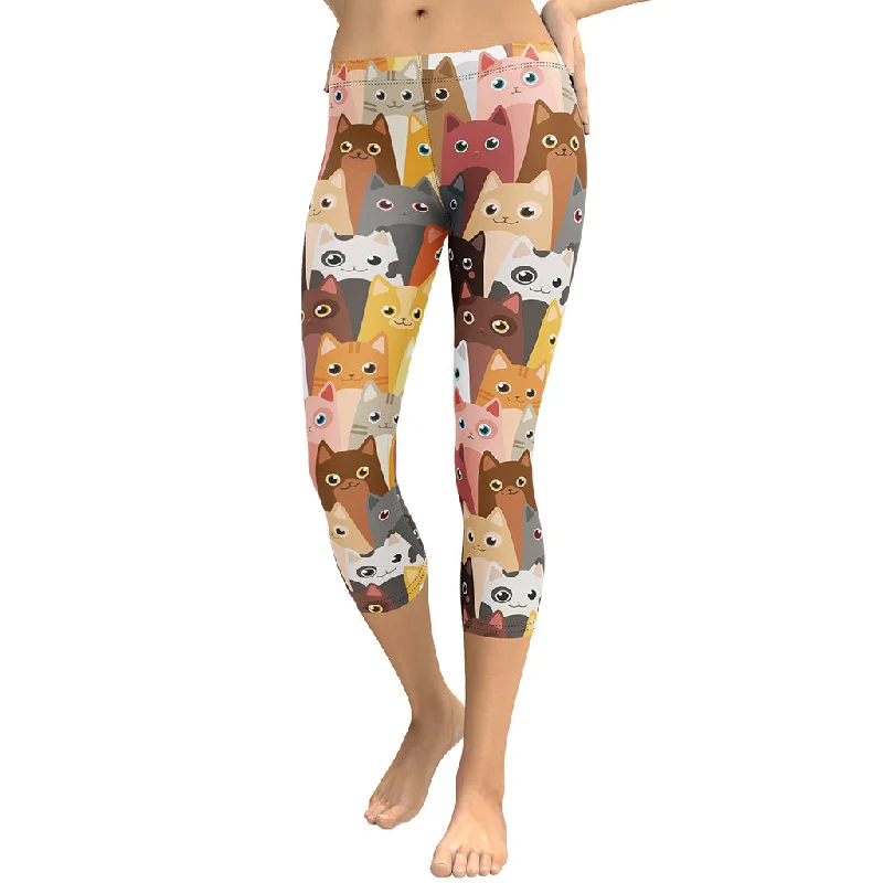 Cartoon Cats Capris