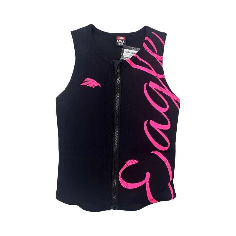 Women's Black Pro Logo Vest - Pink logo