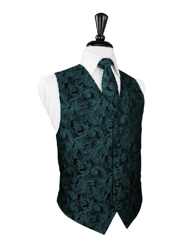 Jade Tapestry Tuxedo Vest