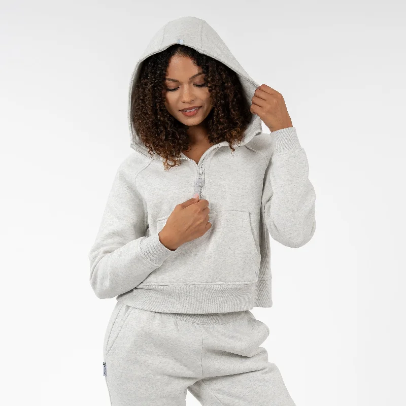 Clarity Half-Zip Hoodie | Heather - Ivory