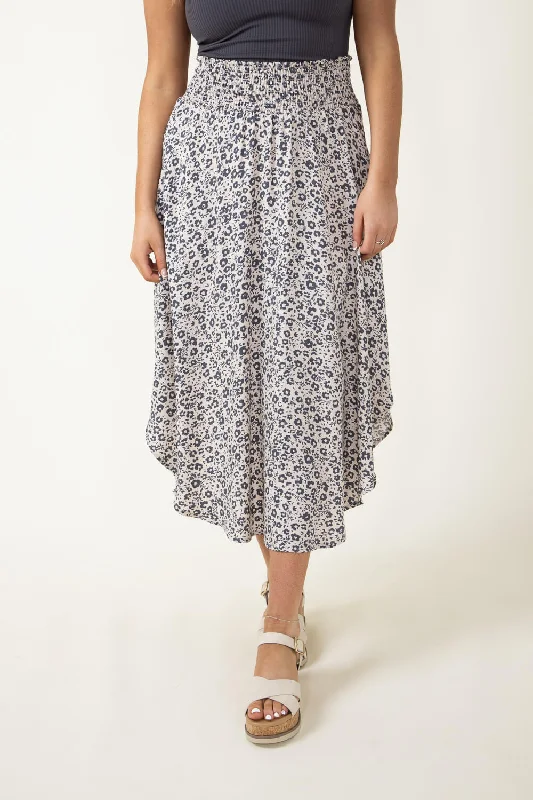 Ditsy Floral Hi-Low Midi Skirt for Women in Sand | NS16762J6-SAND