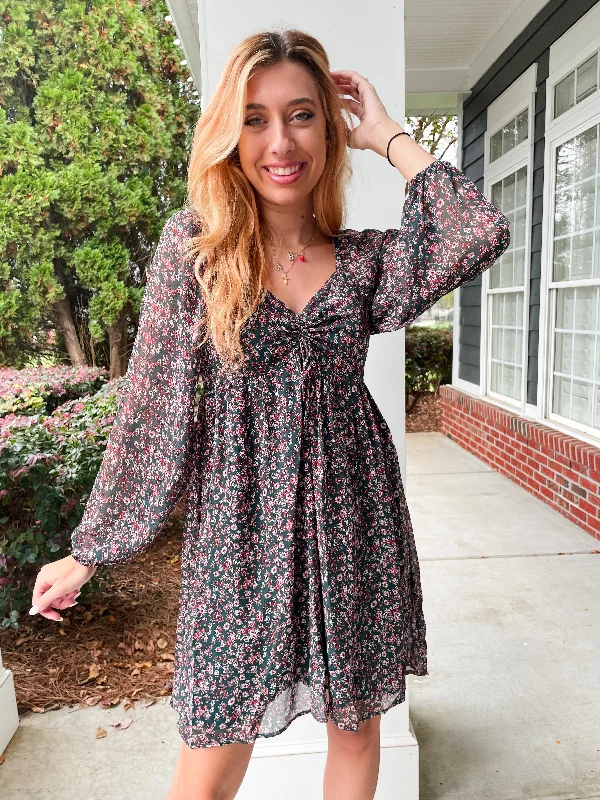 On the Nice List Floral Dress