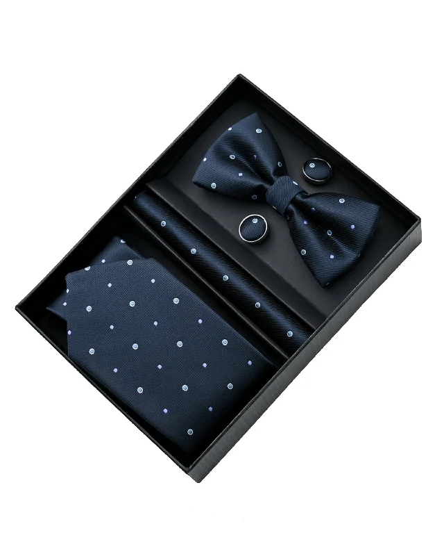 Dotted Blue Tie Set