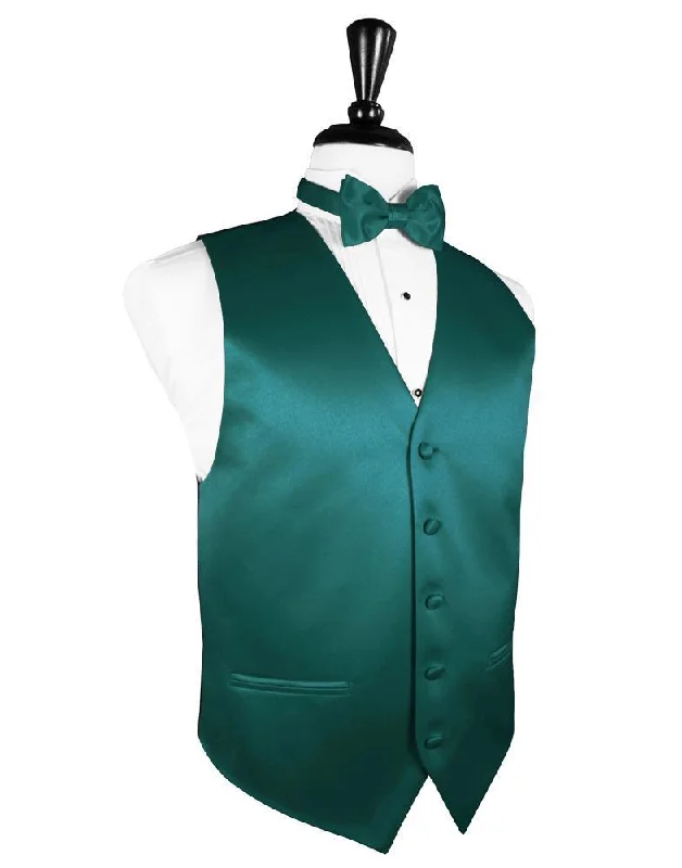 Jade Luxury Satin Tuxedo Vest