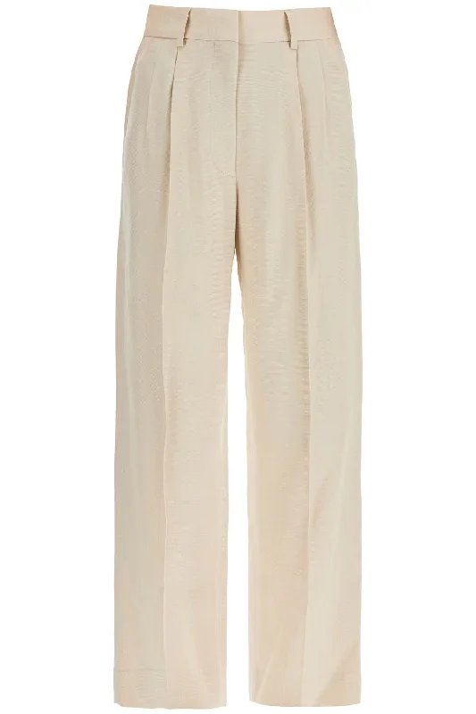 Blaze Milano Women's ivory Viscose Pants With Embroide Pocket