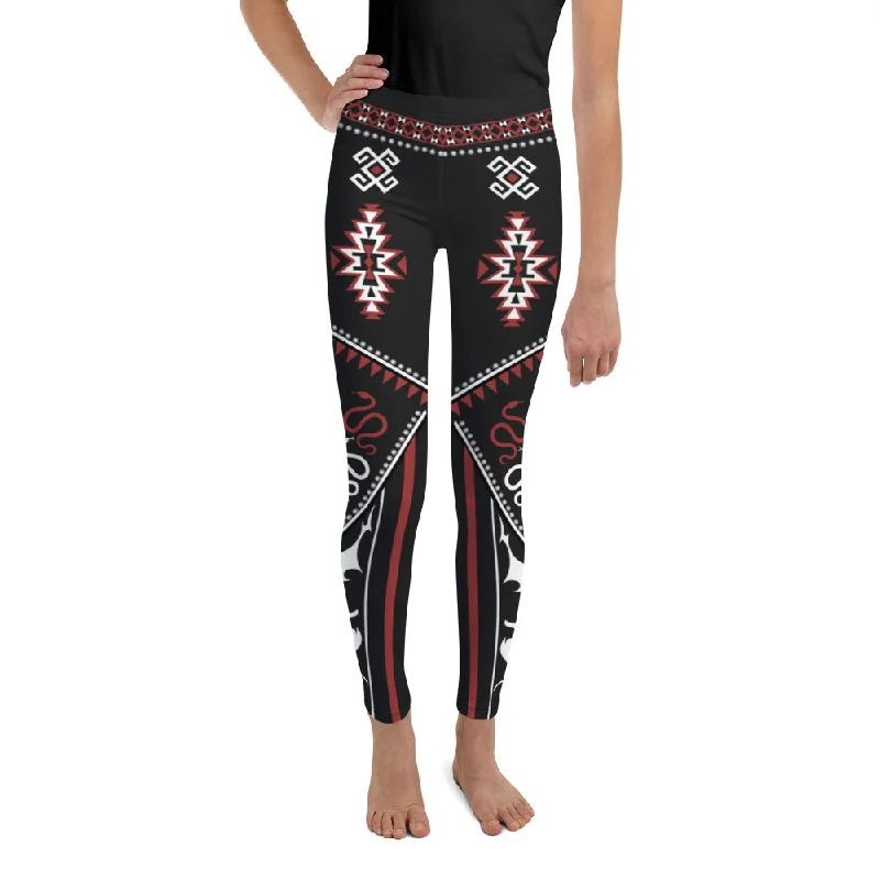 Cowgirl Red & Black Youth Leggings