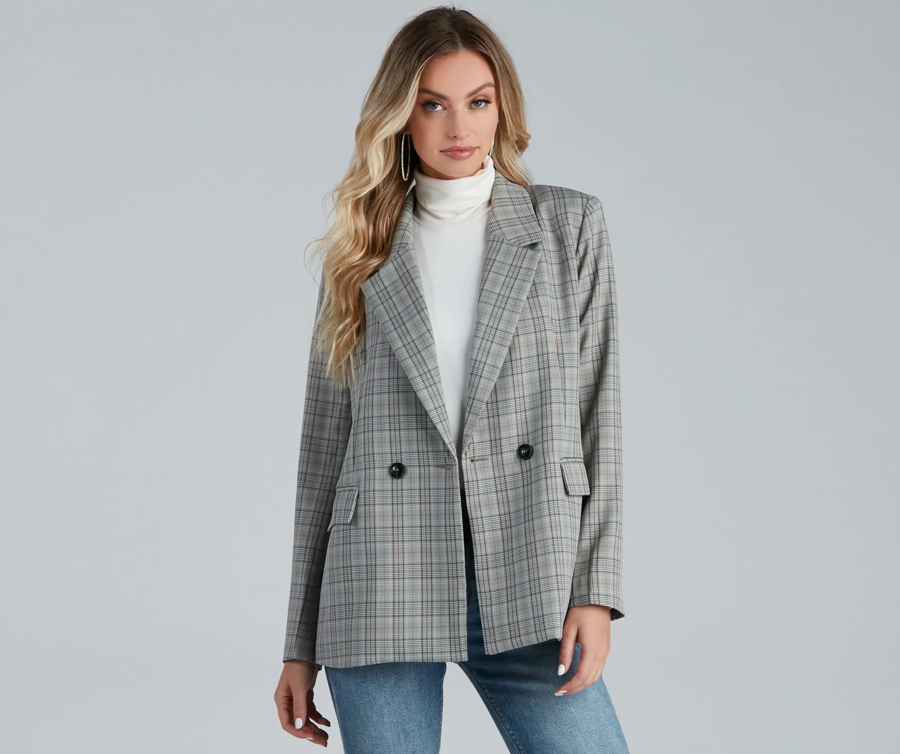 Perfect Plaid Oversized Blazer