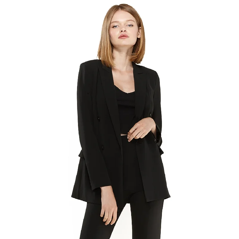 Women's Double Breasted Blazer In Black