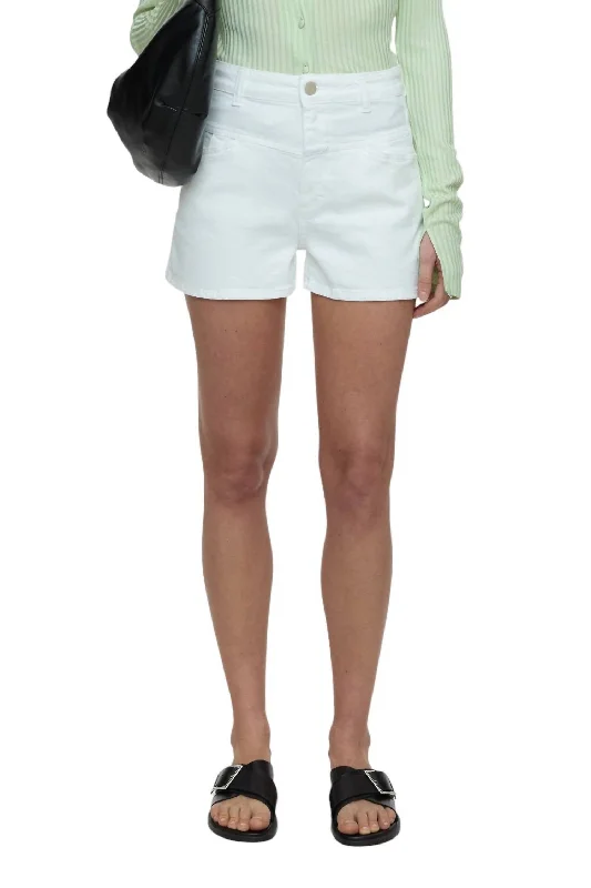 Jocy Denim Shorts In White